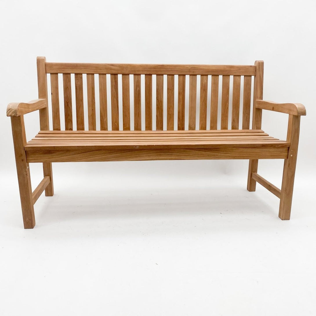 150cm 3 Seater Straight Back Garden Bench - MSL - Bench Store