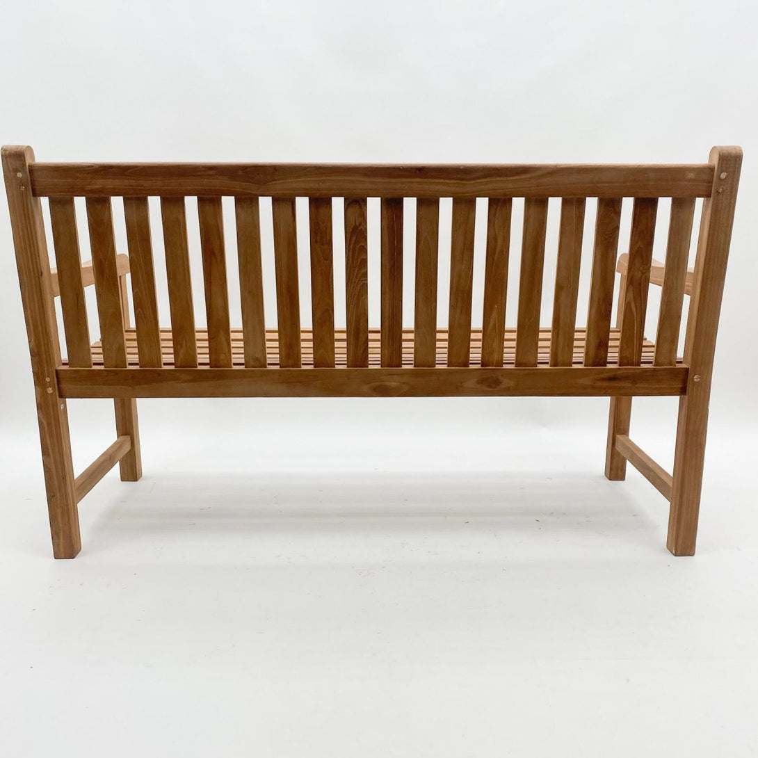 150cm 3 Seater Straight Back Garden Bench - MSL - Bench Store