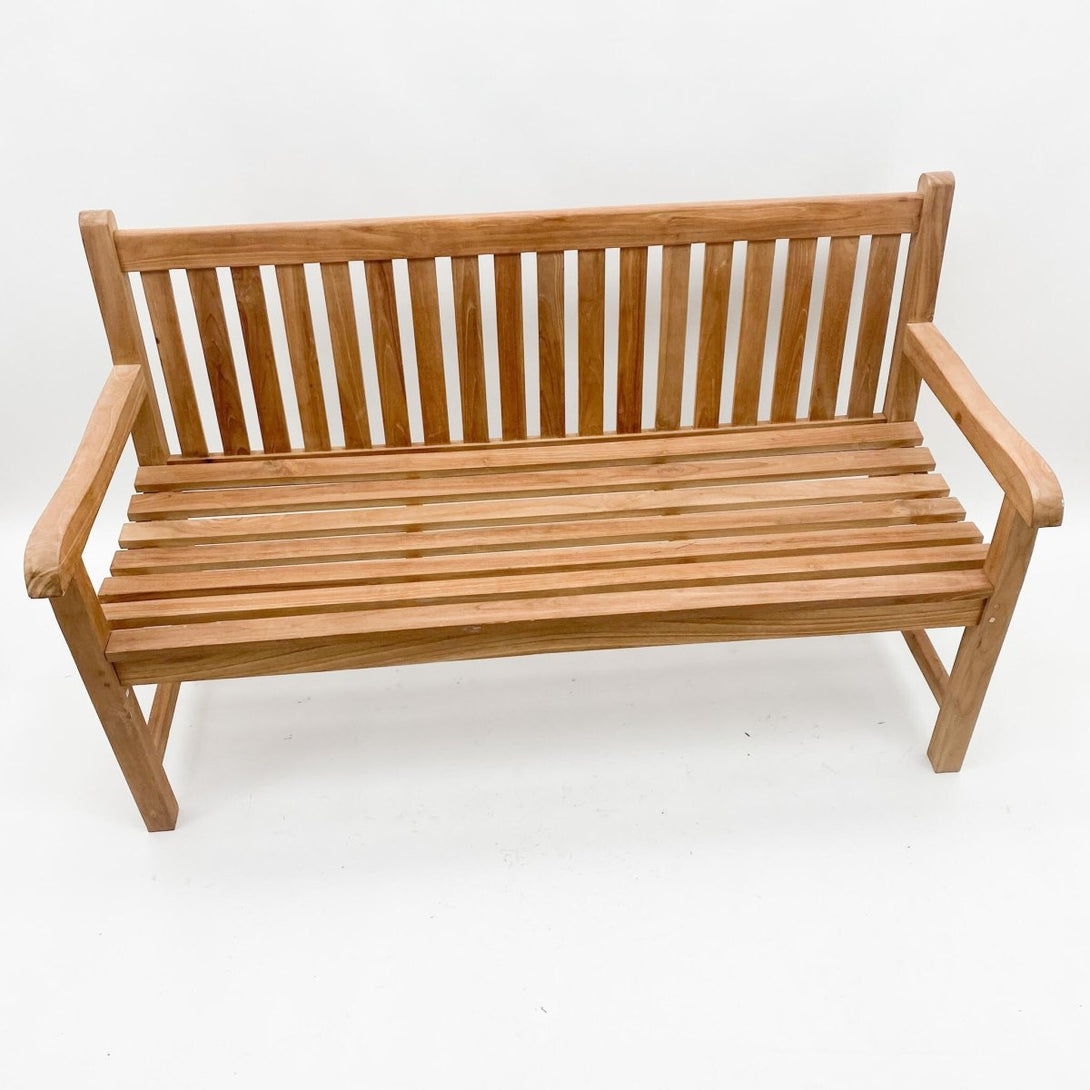 150cm 3 Seater Straight Back Garden Bench - MSL - Bench Store