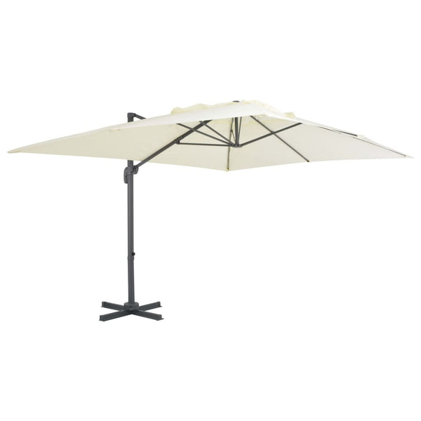 Cantilever Garden Parasol with Aluminium Pole 400x300cm Sand