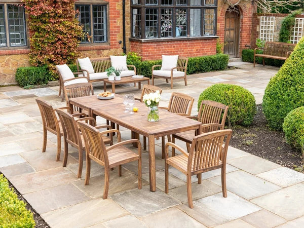 Alexander Rose Bolney Eight Seater 160cm Rectangular Dining Set - Alexander Rose - Bench Store