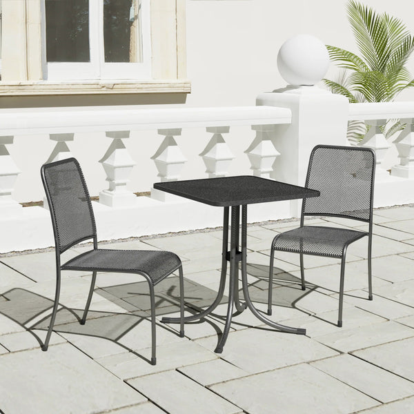Alexander Rose Portofino Square 2 Seater Coffee Bistro Set with Mesh Chairs - Alexander Rose - Bench Store