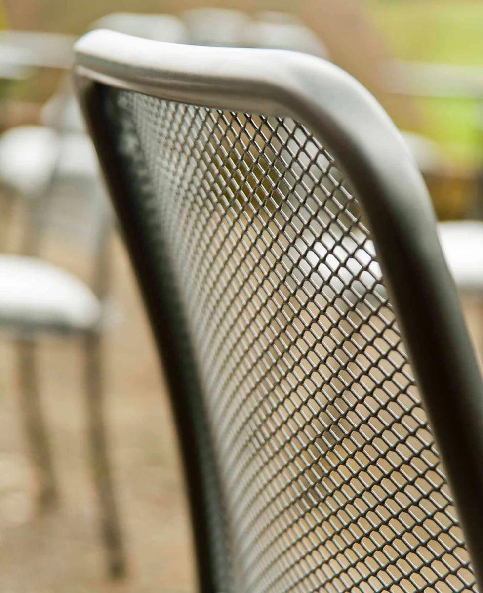 Alexander Rose Portofino Steel Mesh Square 70cm Bistro Set with Stacking Armchairs - Alexander Rose - Bench Store