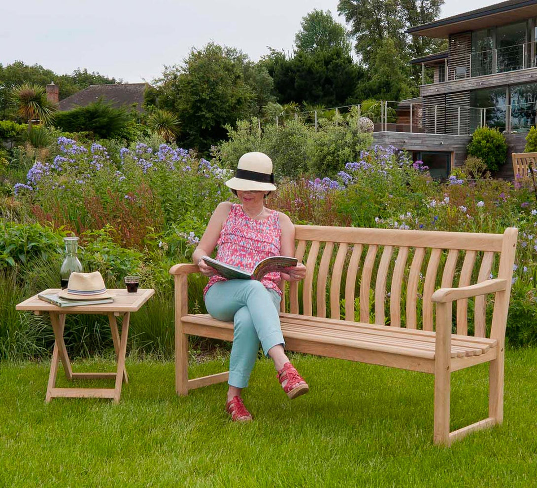 Alexander Rose Roble Broadfield Bench 5ft - A Premium Hardwood Bench for Lasting Durability - Alexander Rose - Bench Store