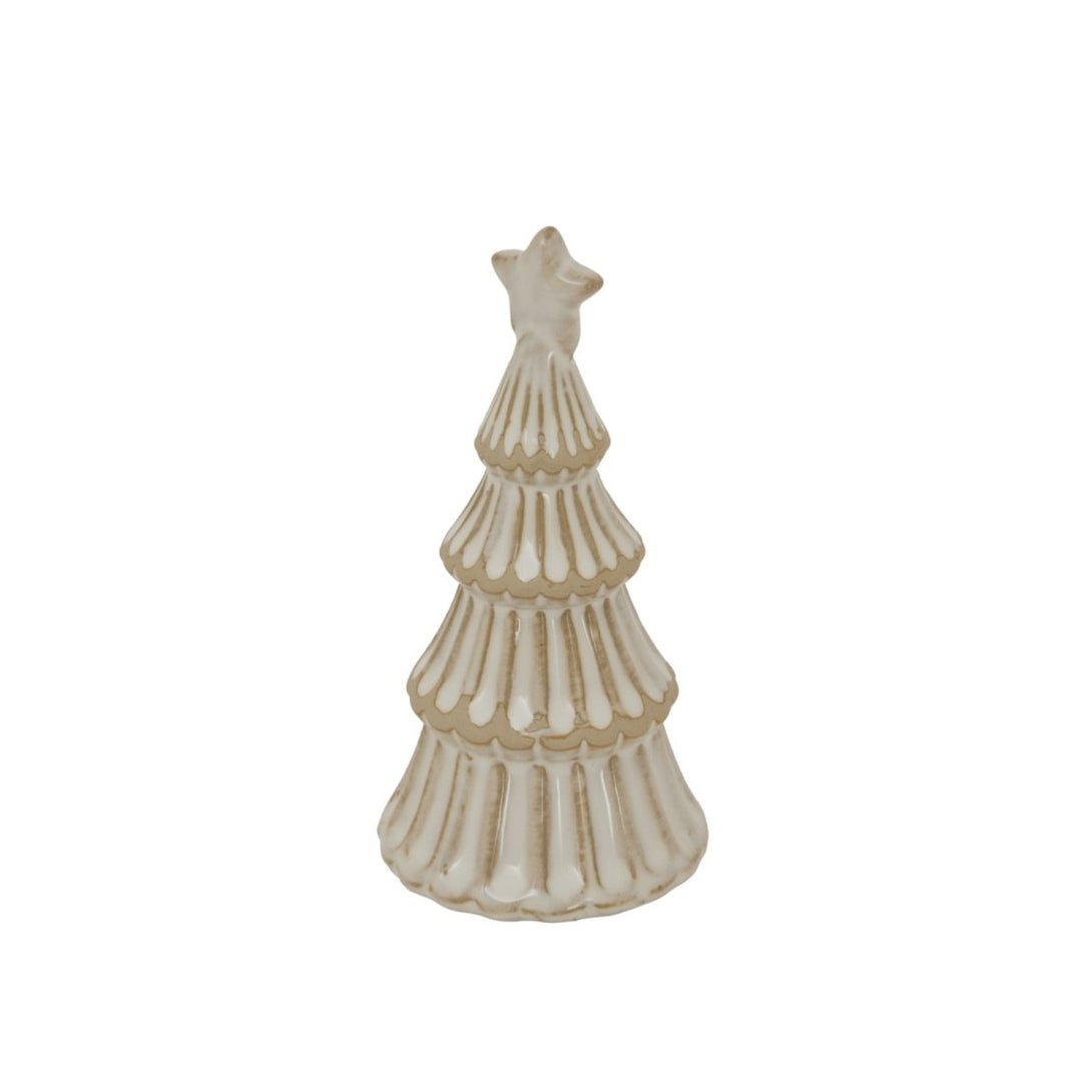 Alora Ceramic Snowy Layered Tree With Star - Bench Store - Bench Store