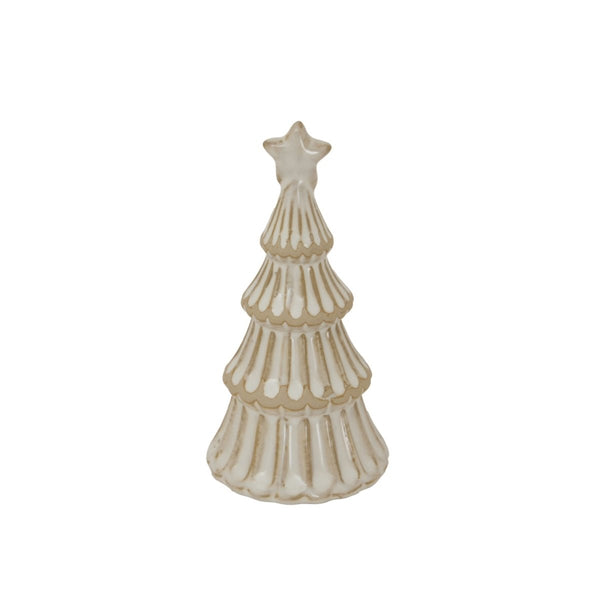 Alora Ceramic Snowy Layered Tree With Star - Bench Store - Bench Store