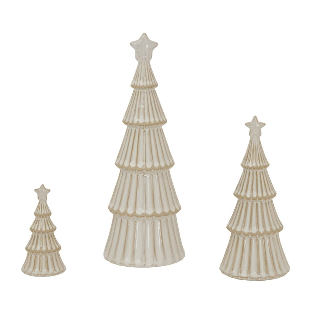 Alora Ceramic Snowy Layered Tree With Star - Bench Store - Bench Store