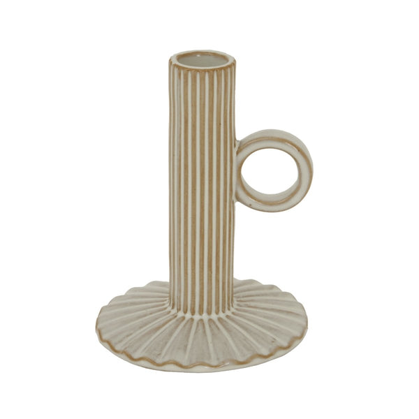 Alora Ceramic Taper Candle Holder With Handle - Bench Store - Bench Store