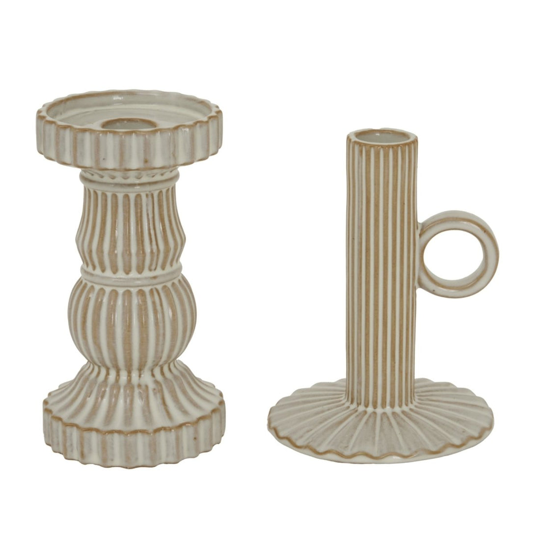 Alora Ceramic Taper Candle Holder With Handle - Bench Store - Bench Store