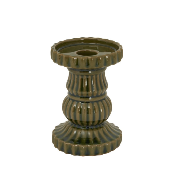 Alora Olive Ceramic Pillar Candle Holder - Bench Store - Bench Store