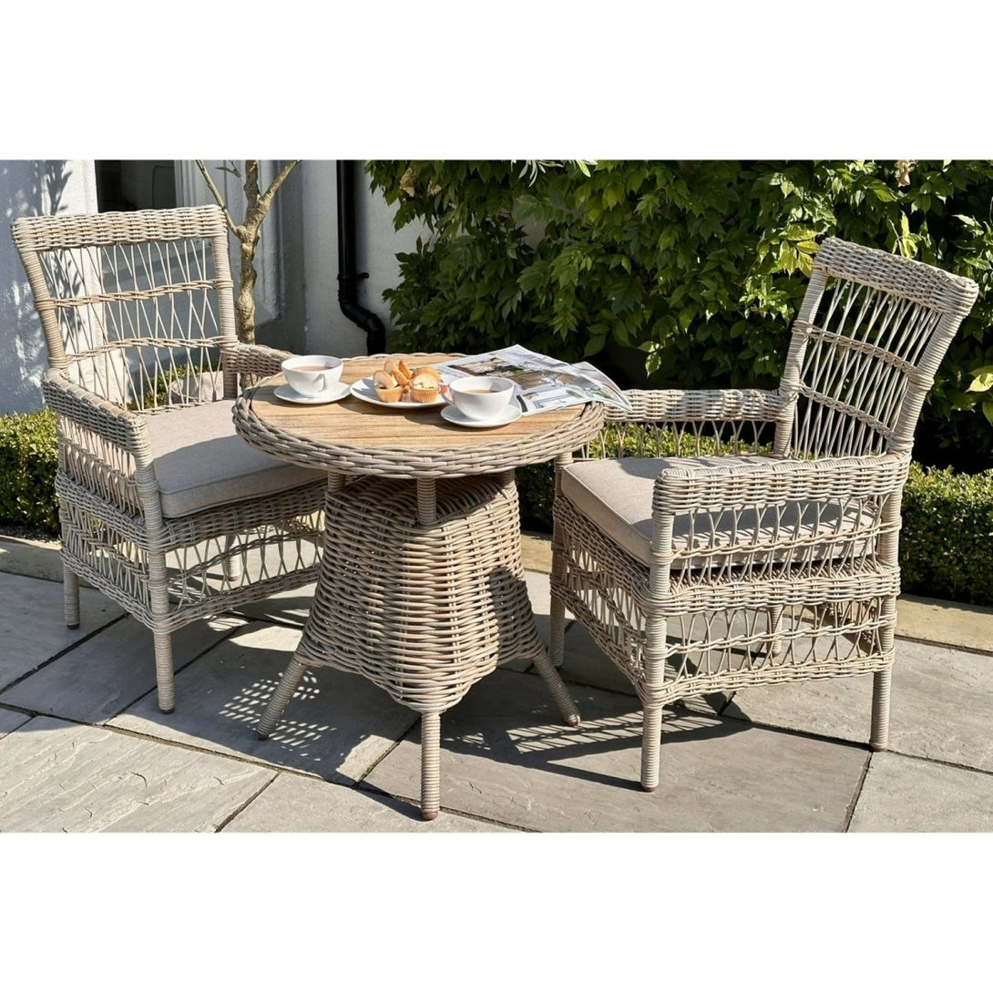 Amalfi Collection Outdoor Bistro Table With Wood Top - Bench Store - Bench Store
