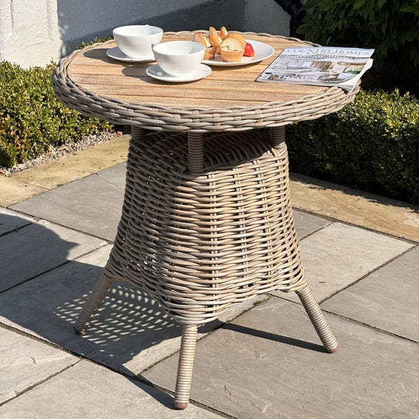 Amalfi Collection Outdoor Bistro Table With Wood Top - Bench Store - Bench Store