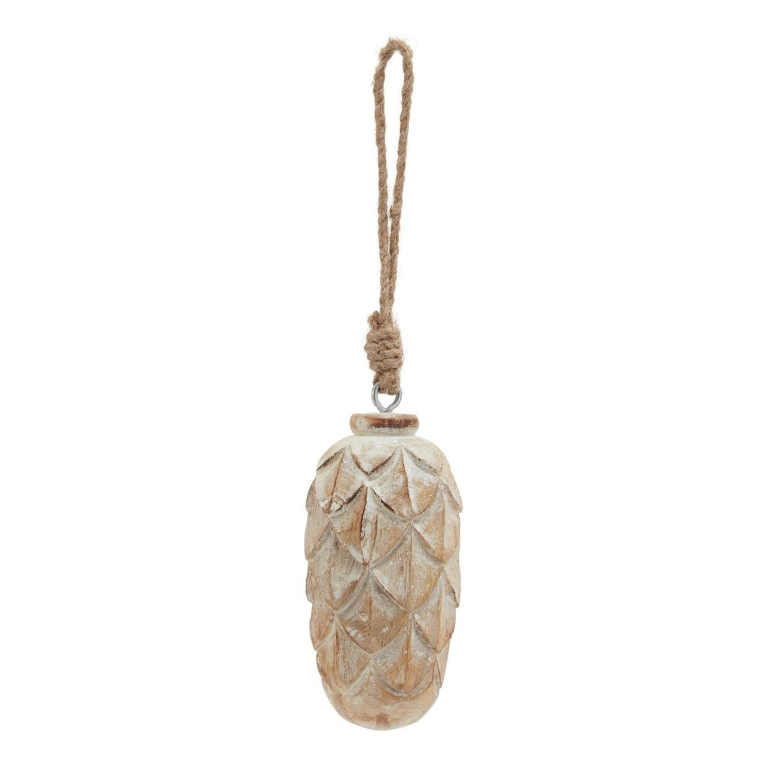 Antique White Wash Pine Cone Bauble - Bench Store - Bench Store