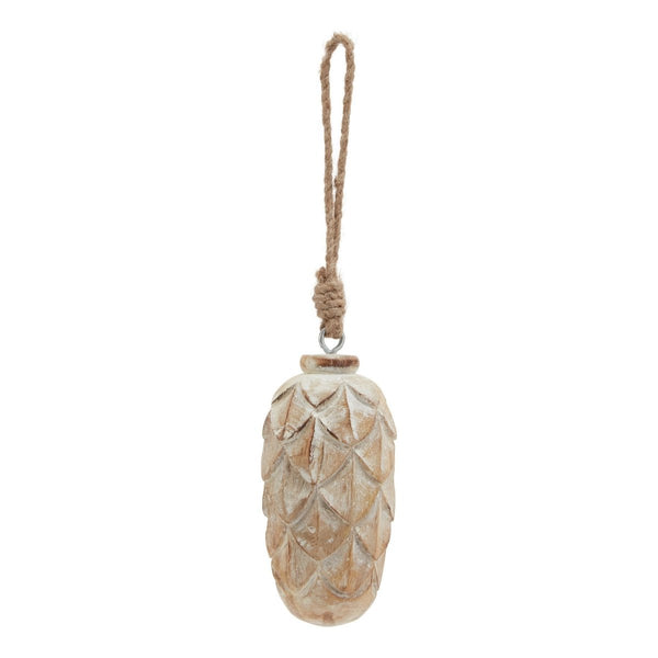 Antique White Wash Pine Cone Bauble - Bench Store - Bench Store