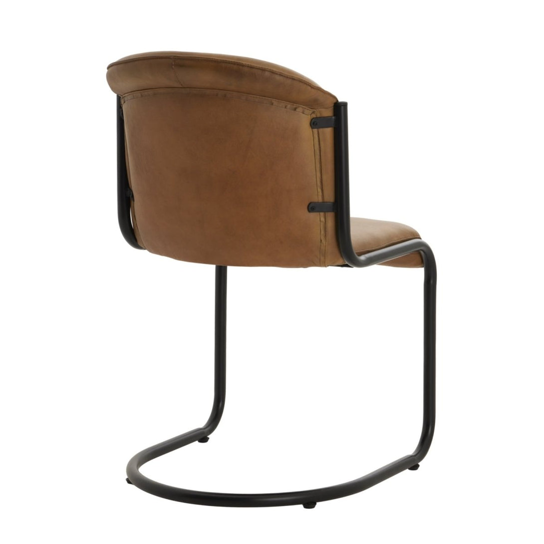 Billy Leather Curved Dining Chair - Bench Store - Bench Store