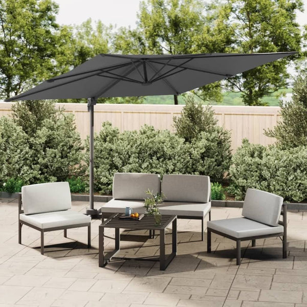 Cantilever Garden Parasol with Aluminium Pole Anthracite 400x300 cm - vidaXL - Bench Store