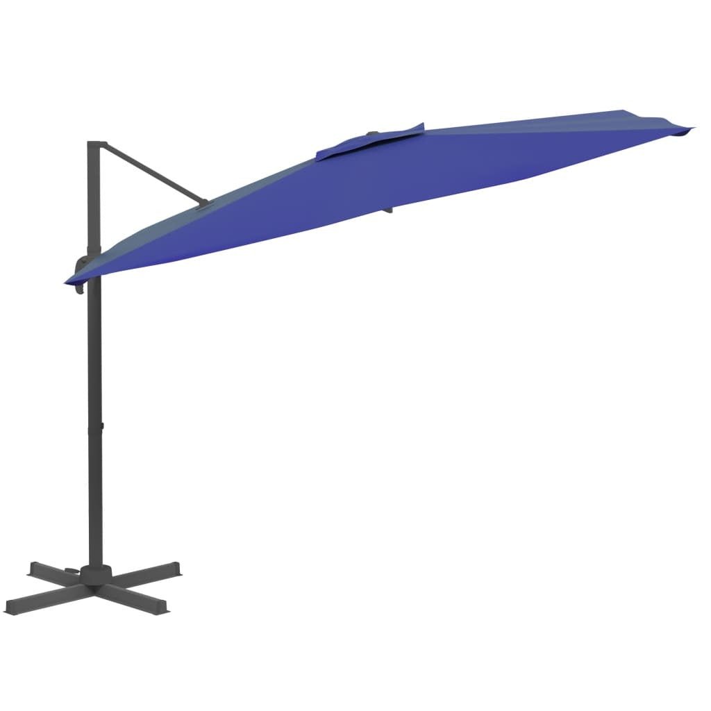 Cantilever Garden Parasol with Aluminium Pole Azure Blue 400x300 cm - vidaXL - Bench Store
