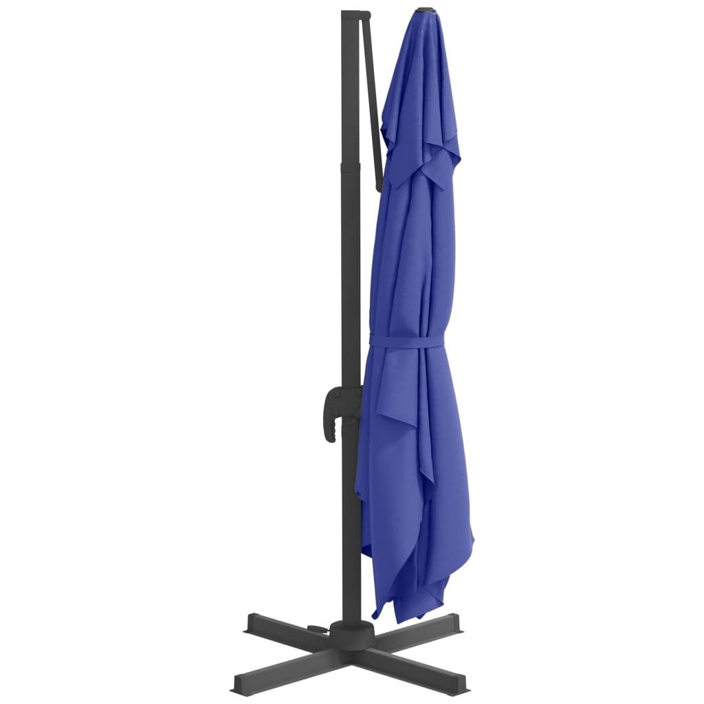 Cantilever Garden Parasol with Aluminium Pole Azure Blue 400x300 cm - vidaXL - Bench Store