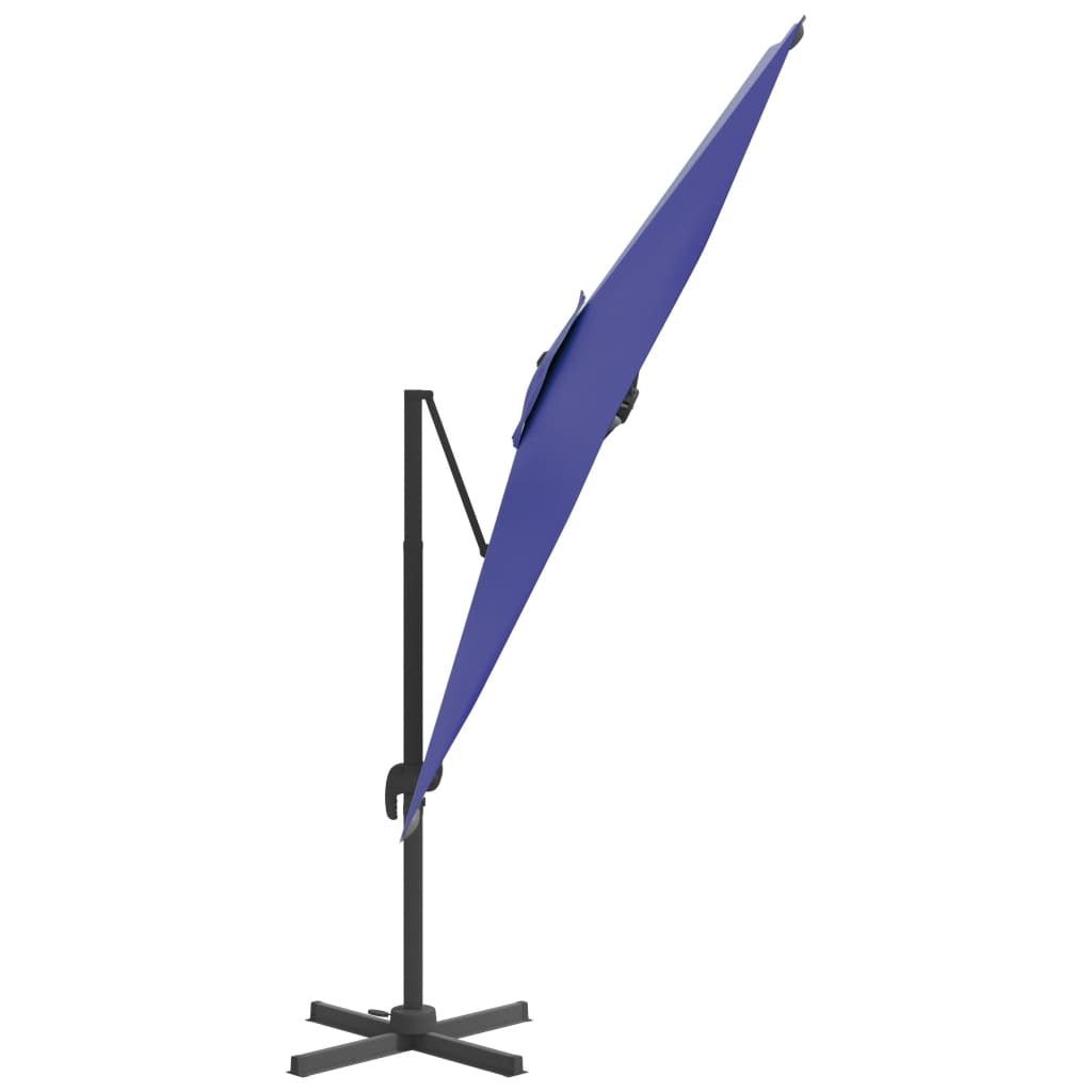 Cantilever Garden Parasol with Aluminium Pole Azure Blue 400x300 cm - vidaXL - Bench Store
