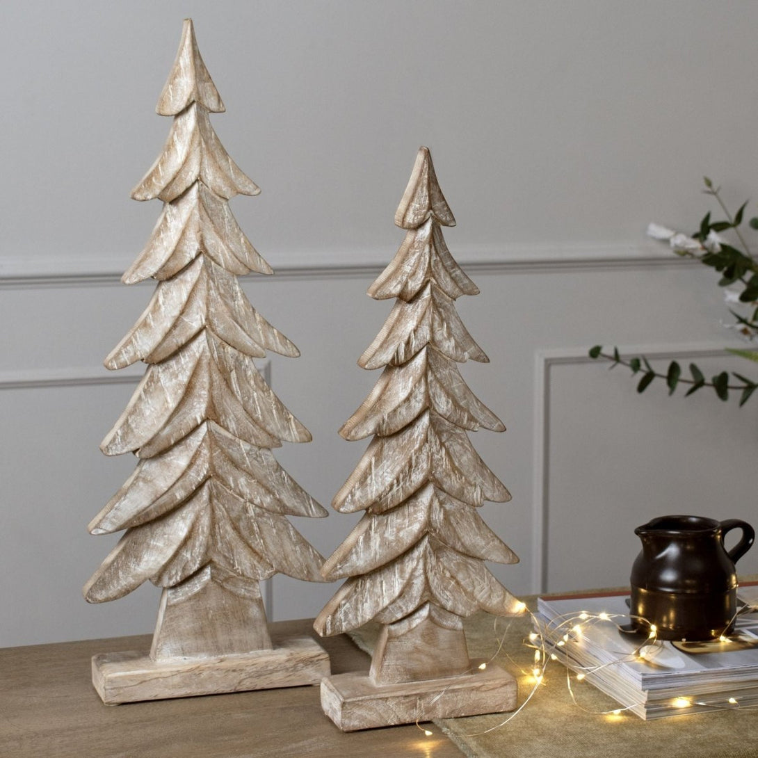 Carved Wood Large Christmas Tree - Bench Store - Bench Store
