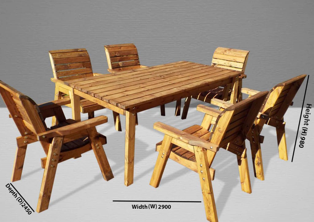 Charles Taylor Six Seater Rectangular Table Set - Charles Taylor - Bench Store