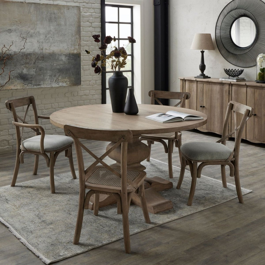 Copgrove Collection Cross Back Chair With Rush Seat - Bench Store - Bench Store