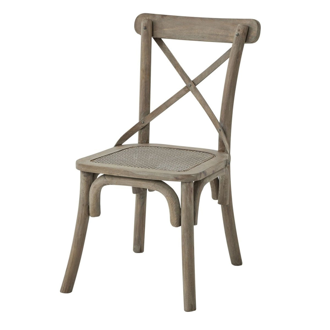 Copgrove Collection Cross Back Chair With Rush Seat - Bench Store - Bench Store