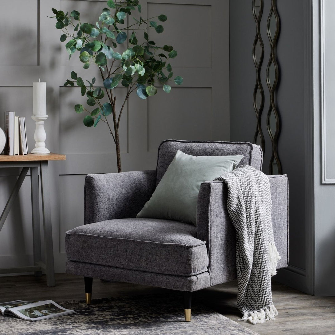 Hampton Grey Large Arm Chair - Bench Store - Bench Store
