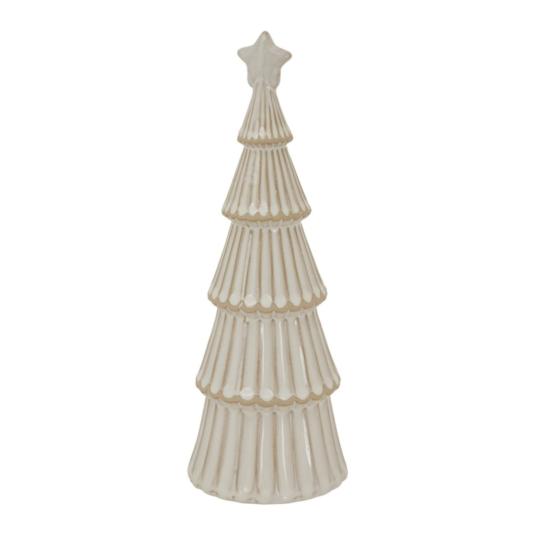 Large Alora Ceramic Snowy Layered Tree With Star - Bench Store - Bench Store