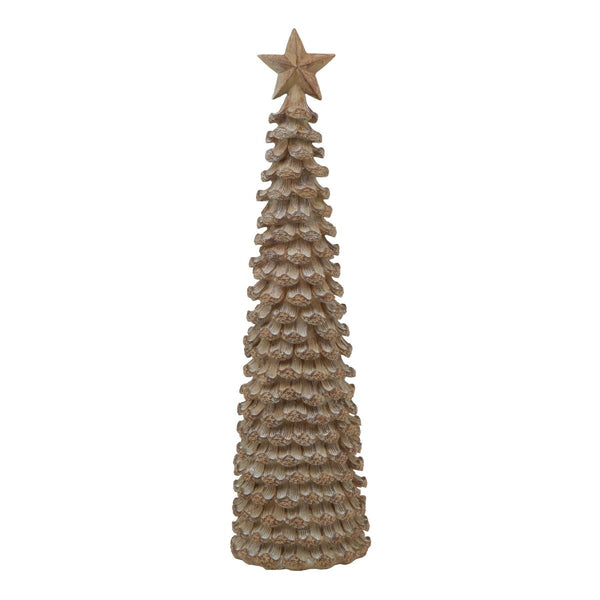 Large Beige Cedar Tree With Star - Bench Store - Bench Store