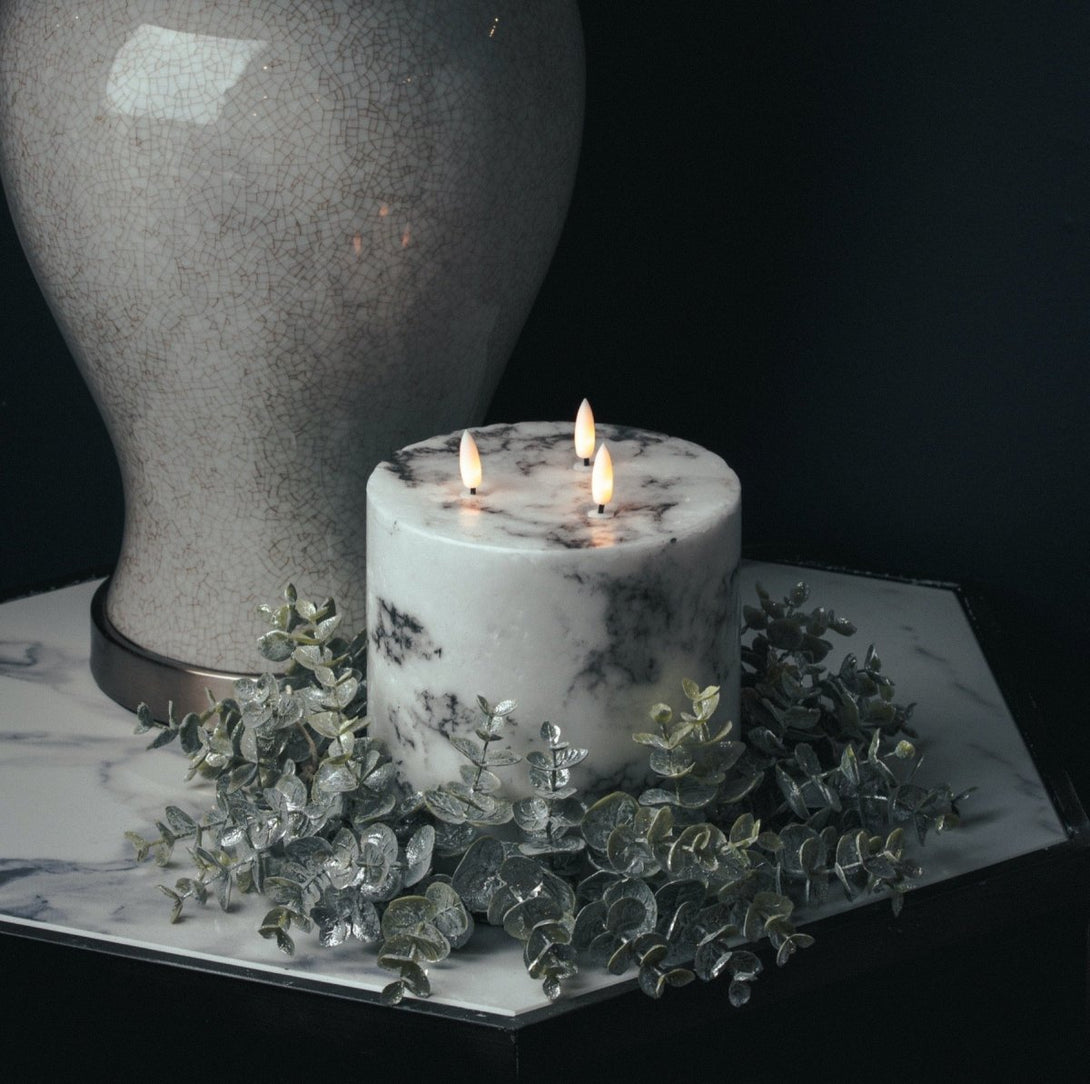 Large Frosted Eucalyptus Candle Wreath - Bench Store - Bench Store