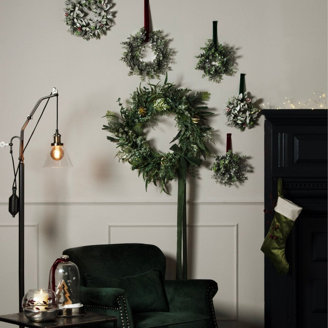 Large Frosted Eucalyptus Candle Wreath - Bench Store - Bench Store