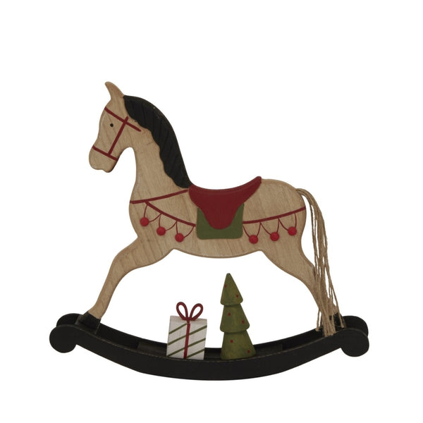 Large Rustic Decorated Rocking Horse - Bench Store - Bench Store