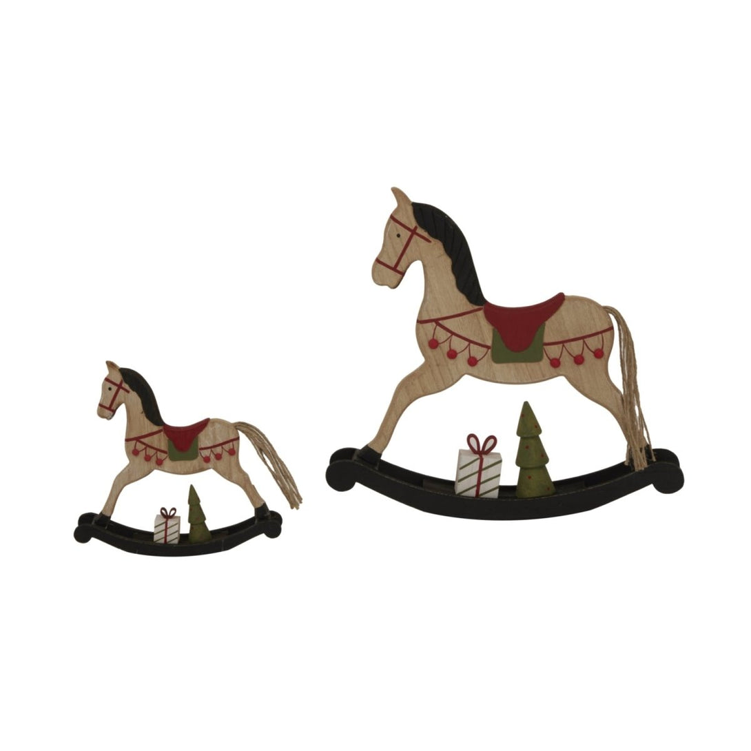 Large Rustic Decorated Rocking Horse - Bench Store - Bench Store
