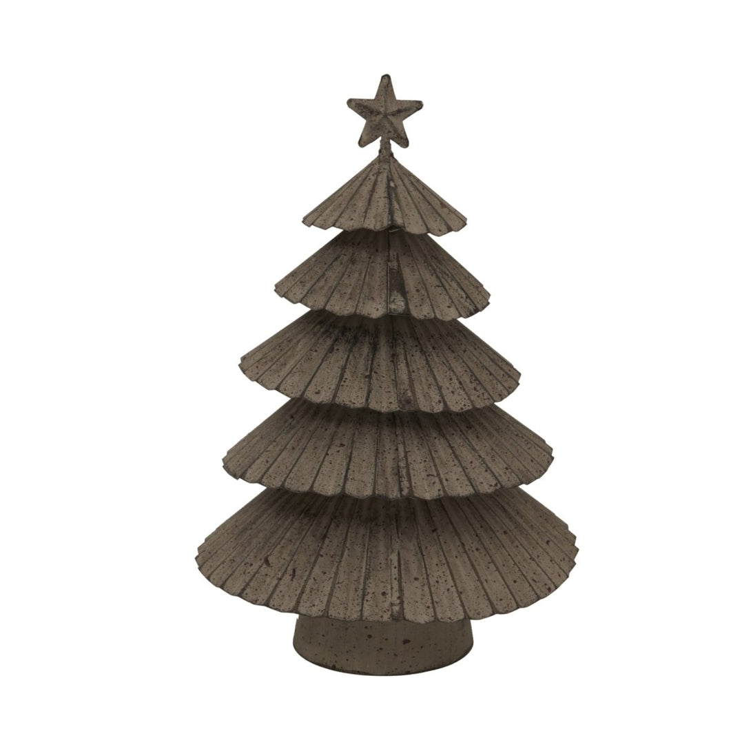 Large Rustic Metal Layered Tree With Star - Bench Store - Bench Store