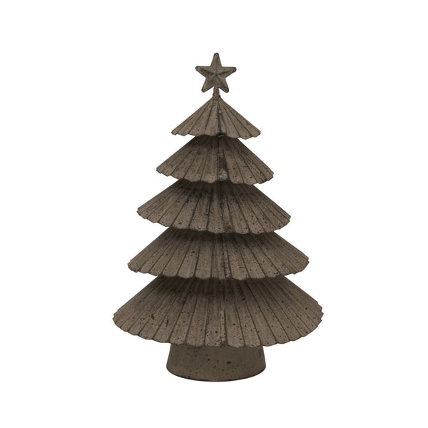 Large Rustic Metal Layered Tree With Star - Bench Store - Bench Store