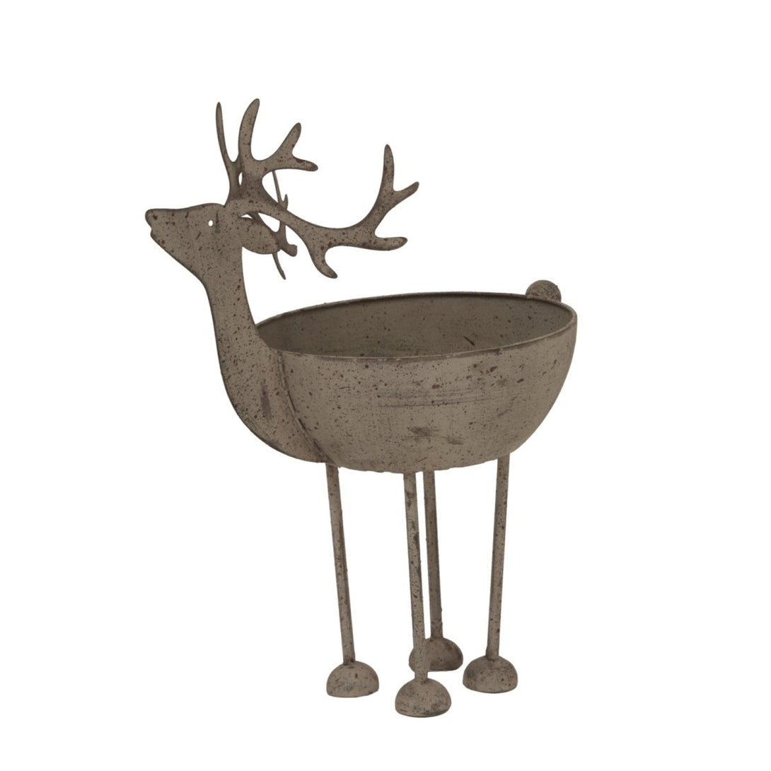 Large Rustic Metal Reindeer Bowl - Bench Store - Bench Store