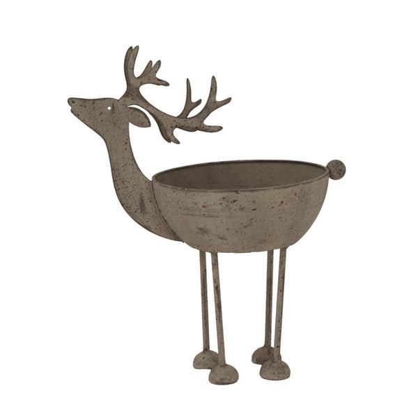 Large Rustic Metal Reindeer Bowl - Bench Store - Bench Store