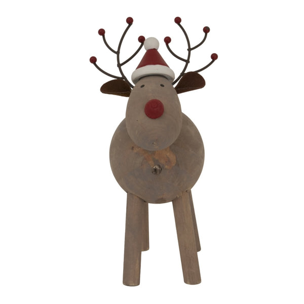 Large Rustic Rudolf With Hat - Bench Store - Bench Store