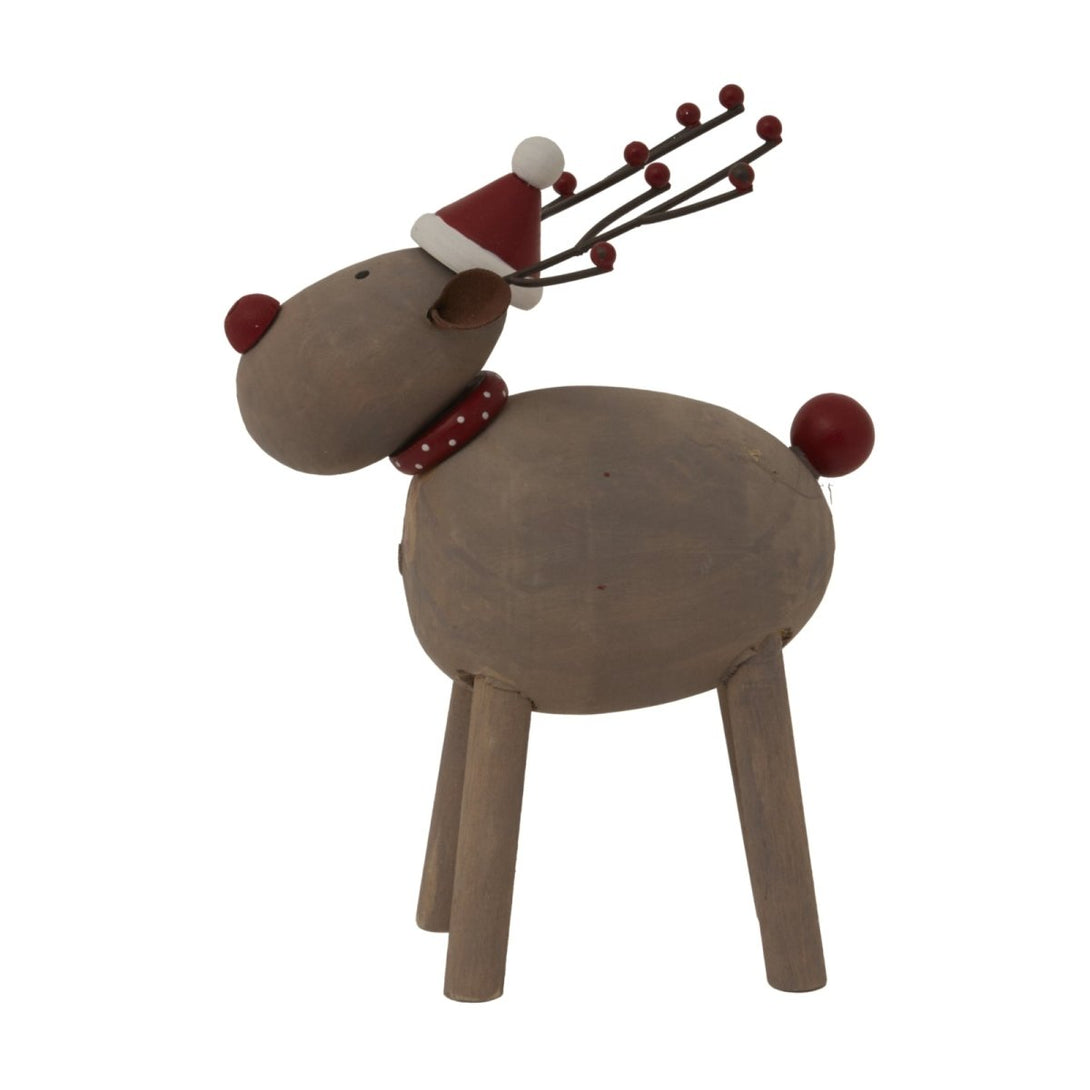 Large Rustic Rudolf With Hat - Bench Store - Bench Store