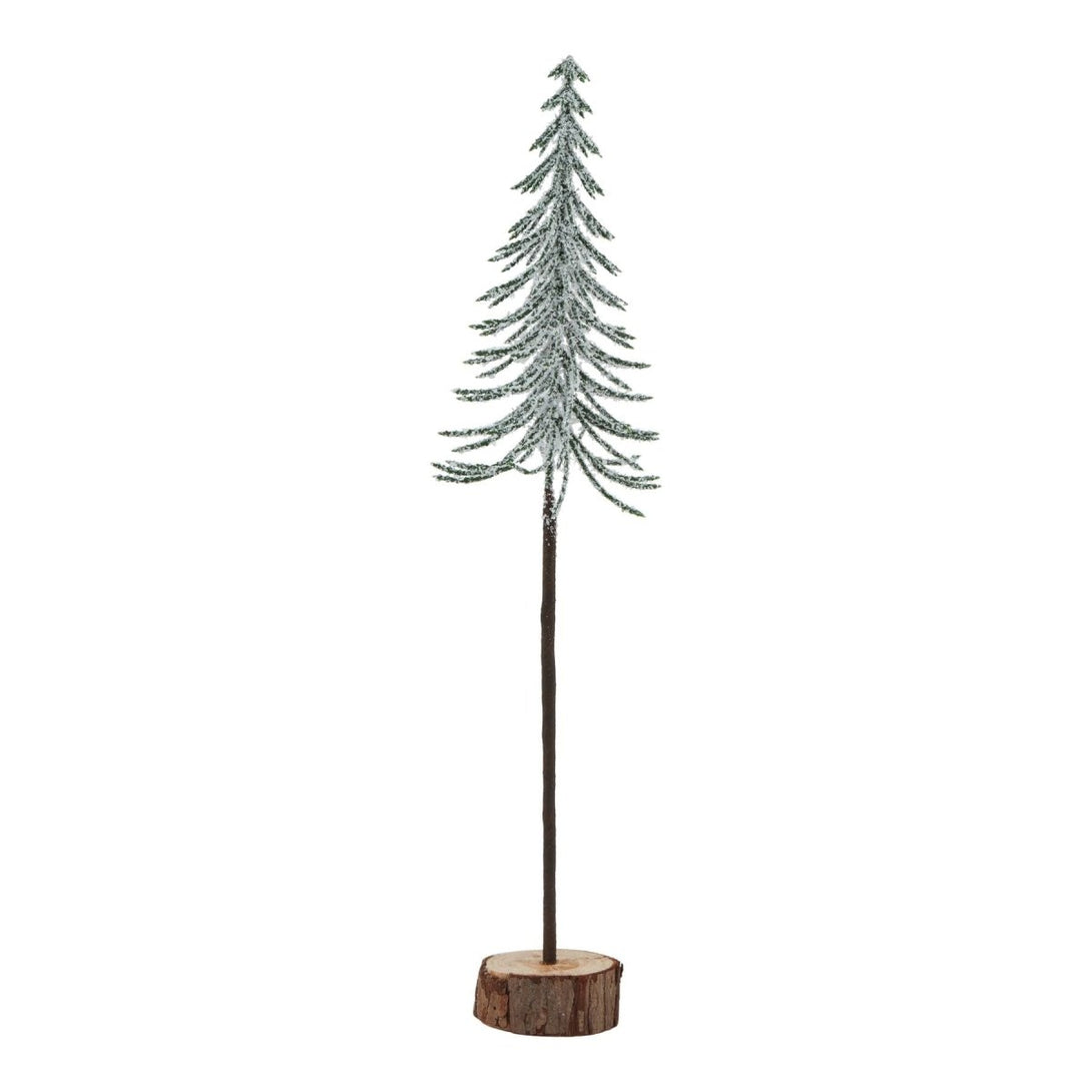 Large Snowy Spindle Tree In Wood Log - Bench Store - Bench Store