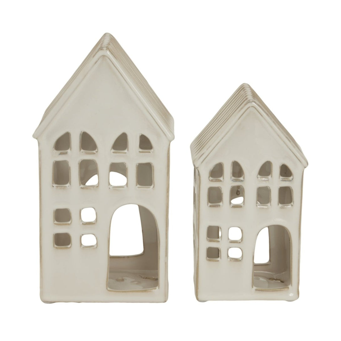 Large White Ceramic House Tea Light Holder - Bench Store - Bench Store