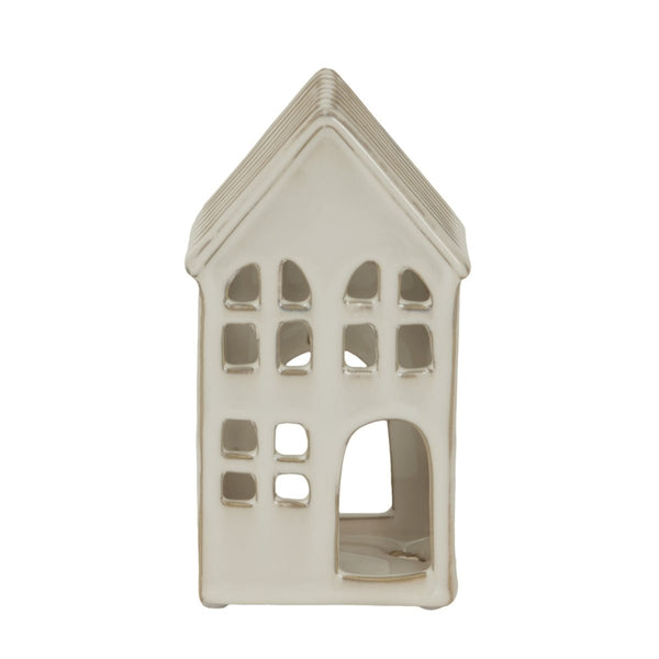Large White Ceramic House Tea Light Holder - Bench Store - Bench Store