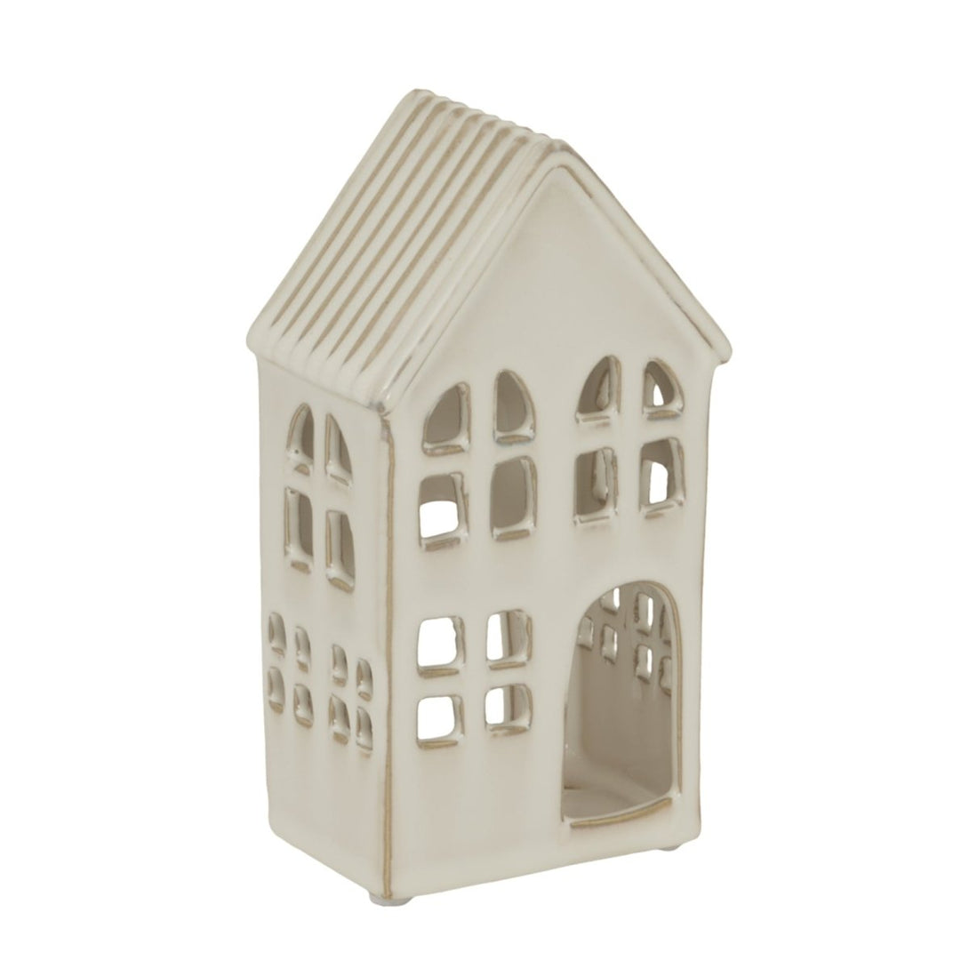 Large White Ceramic House Tea Light Holder - Bench Store - Bench Store