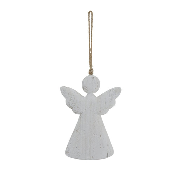 Large Whitewashed Rustic Hanging Angel - Bench Store - Bench Store