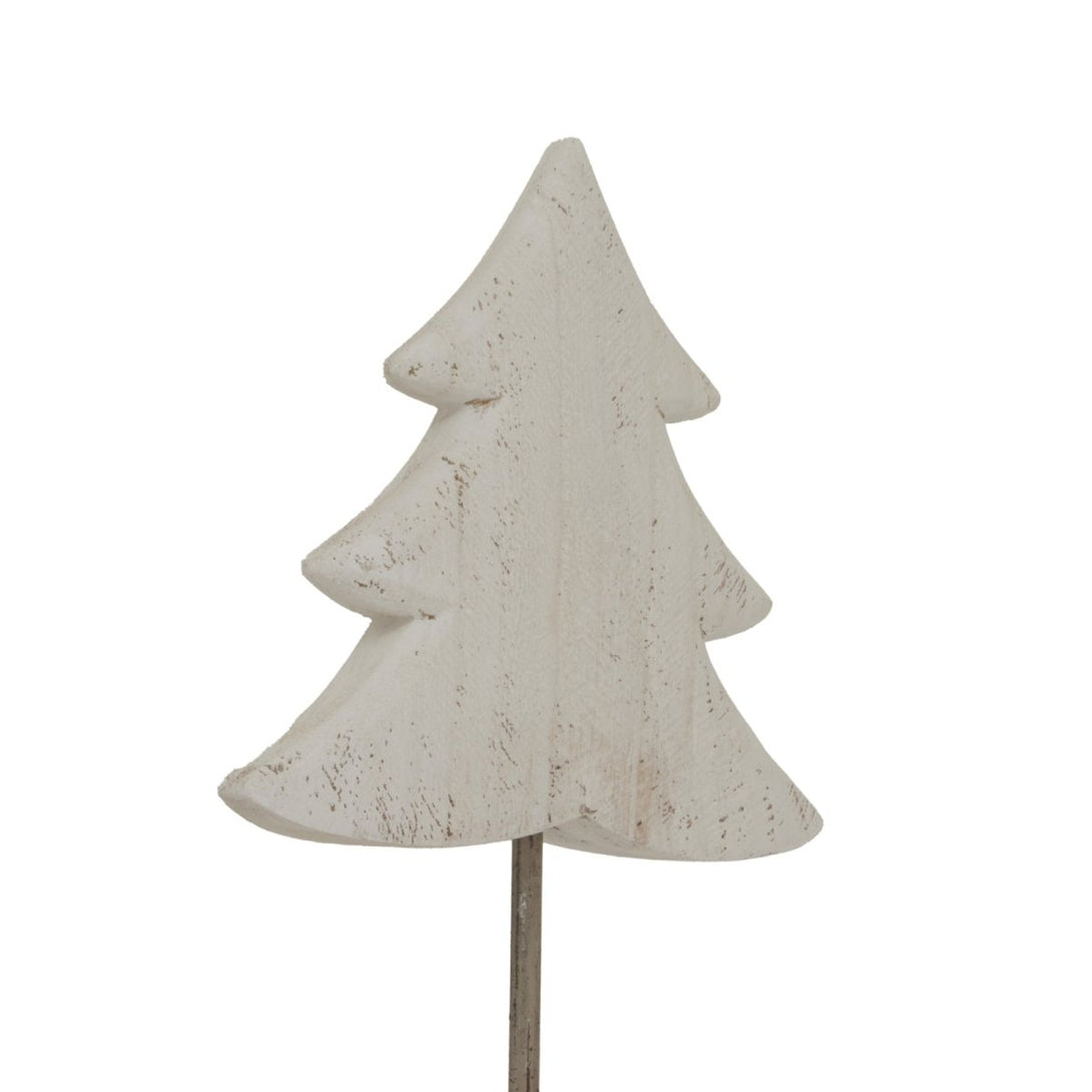 Large Whitewashed Rustic Tree On Stand - Bench Store - Bench Store