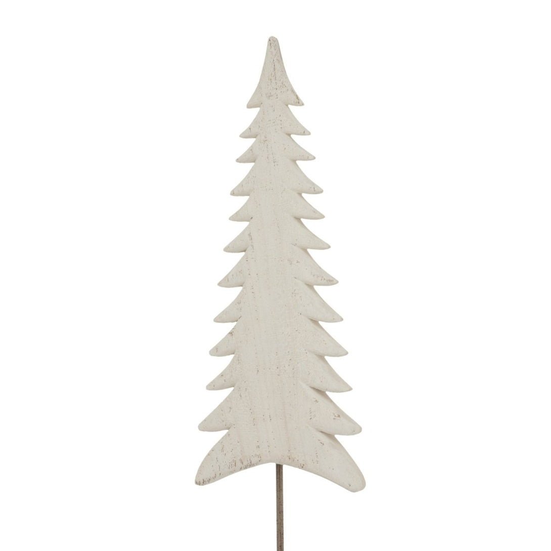 Large Whitewashed Tall Tree On Stand - Bench Store - Bench Store