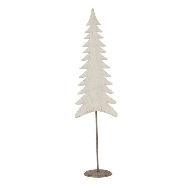 Large Whitewashed Tall Tree On Stand - Bench Store - Bench Store