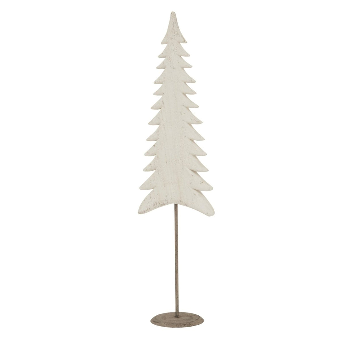 Large Whitewashed Tall Tree On Stand - Bench Store - Bench Store