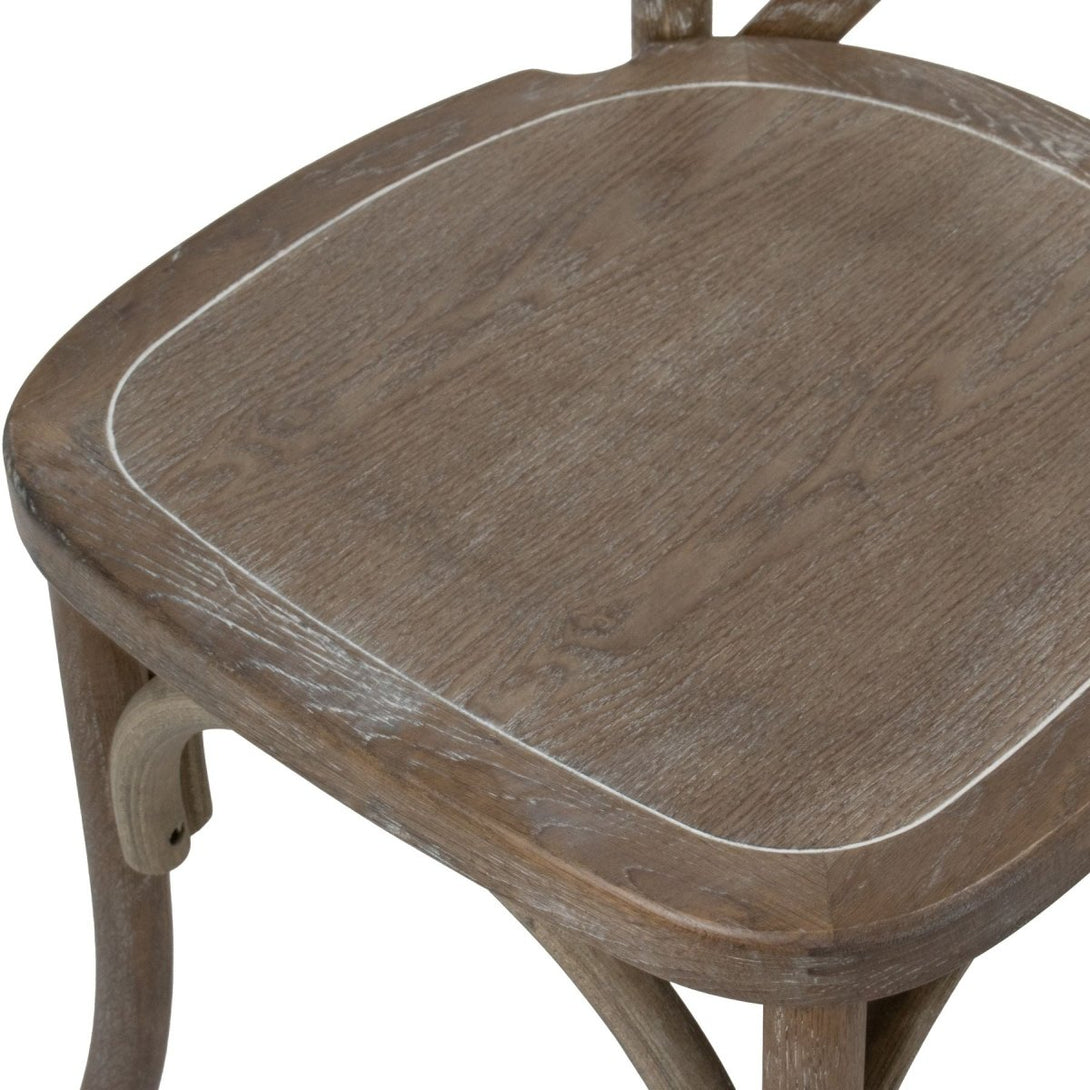 Light Oak Cross Back Dining Chair - Bench Store - Bench Store
